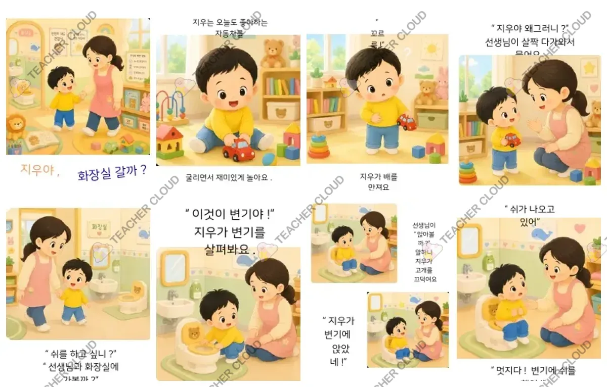 지우야, 화장실 갈까? 배변훈련 그림책