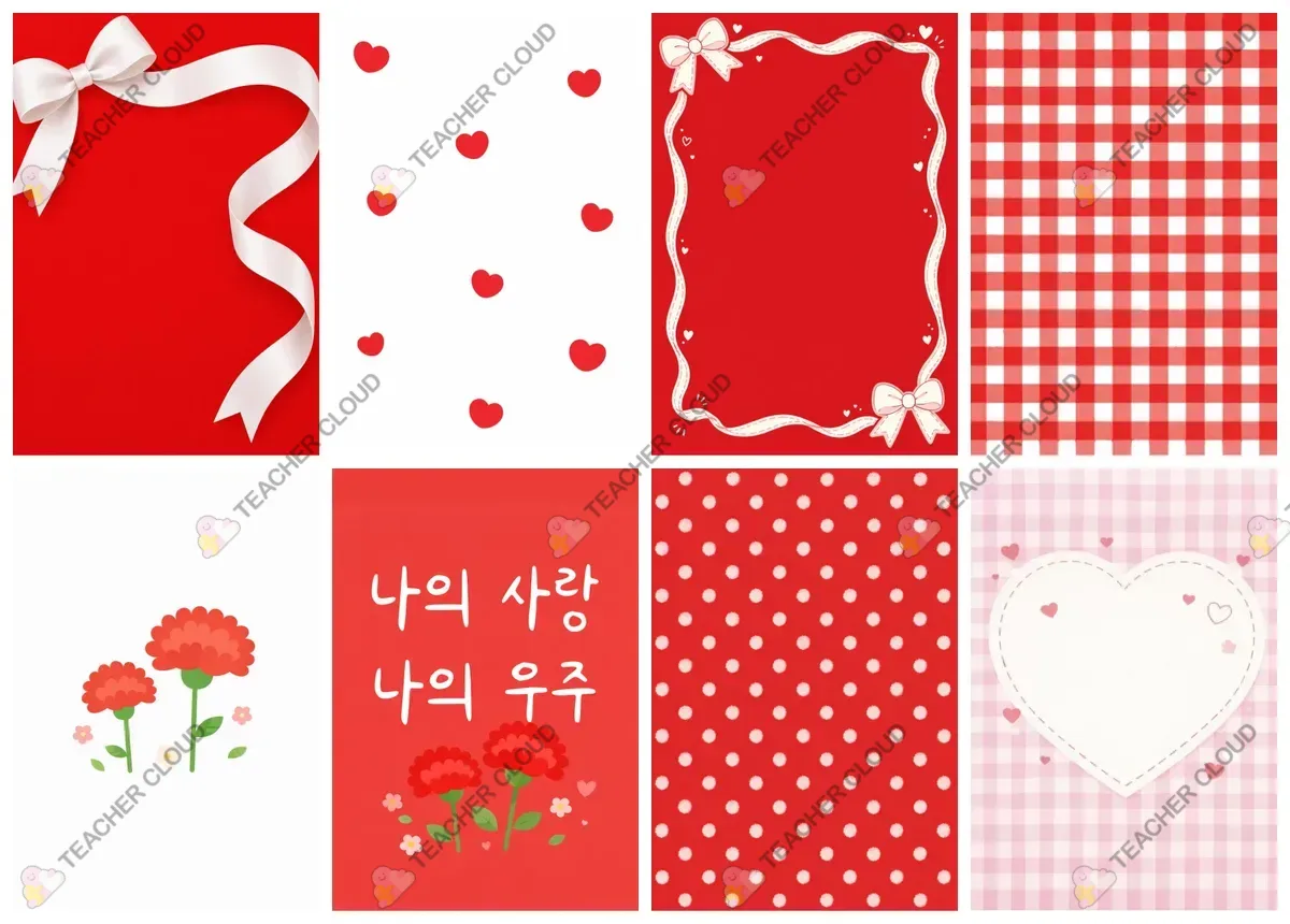 어버이날 감사 리본 배경 디자인